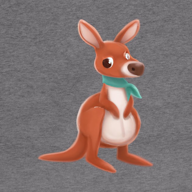 Cute Kangaroo Drawing by Play Zoo